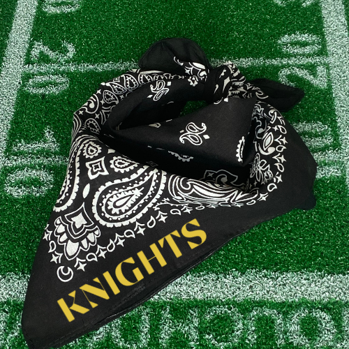 Black with Gold Knights Bandana