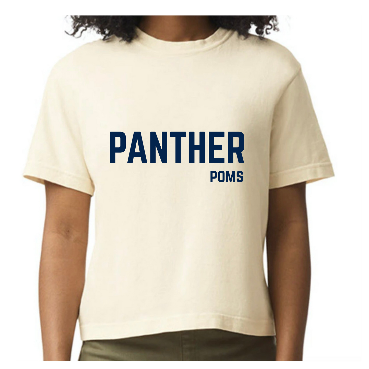 Panther Poms Crop Tee