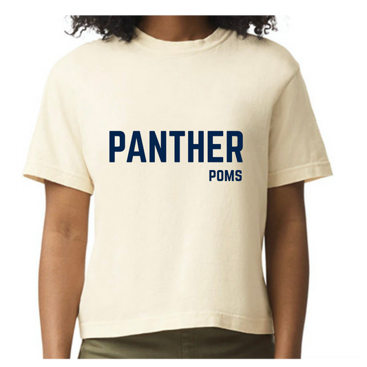 Panther Poms Crop Tee