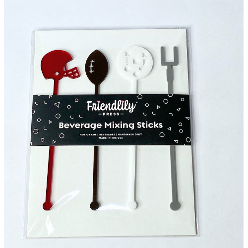 Maroon and Grey Acrylic Stirrers