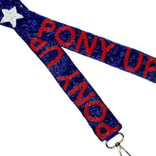 Clear Acrylic Purse with Custom Pony Up Strap