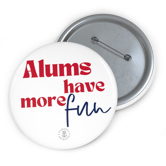 Red and Blue Alum Button