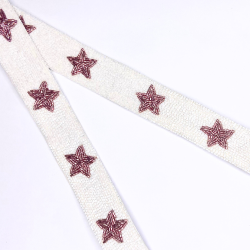 White and Rose Gold Star Strap (Strap Only)