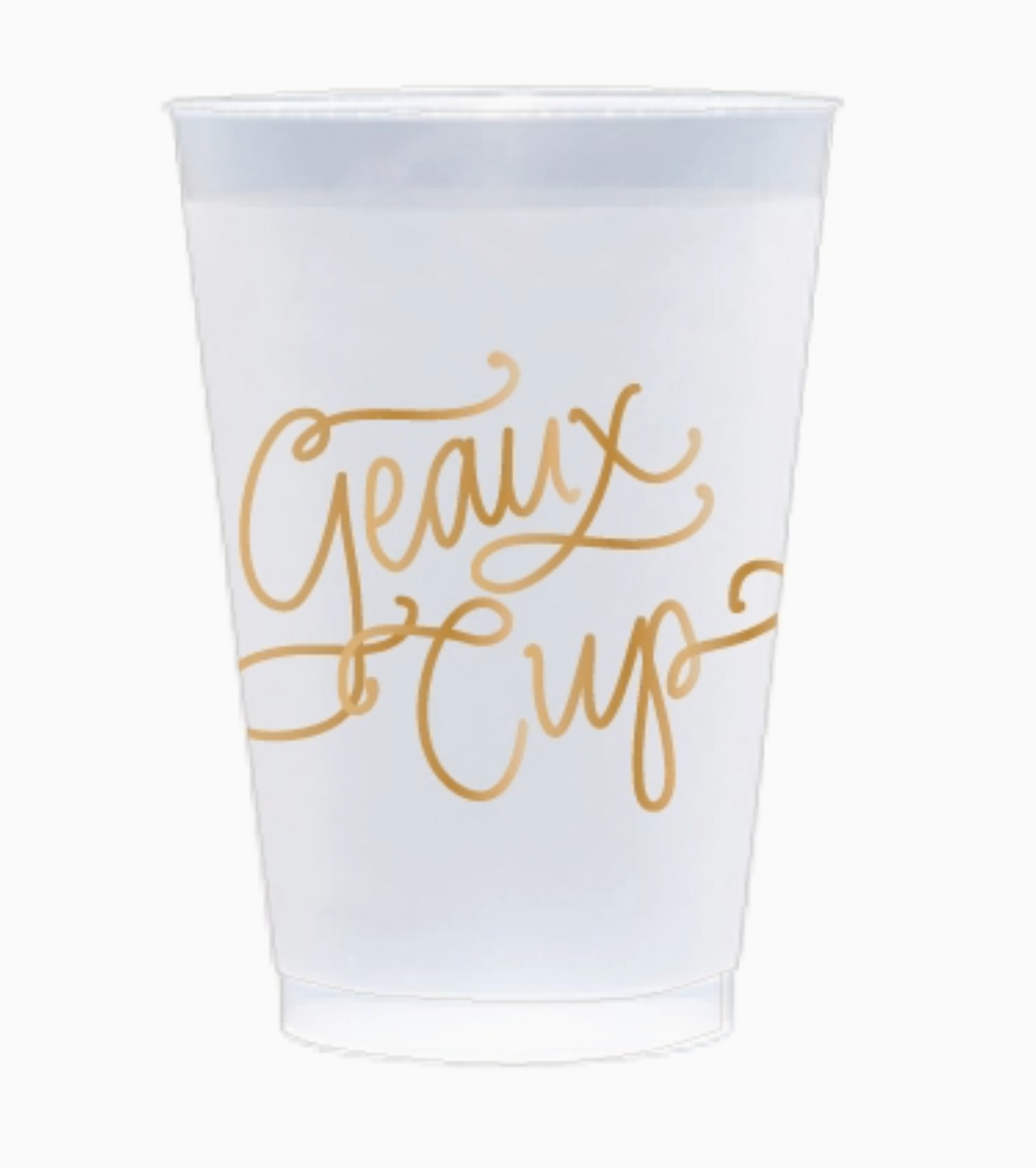 LSU Frosted Flex Plastic Cups - Pack of 10