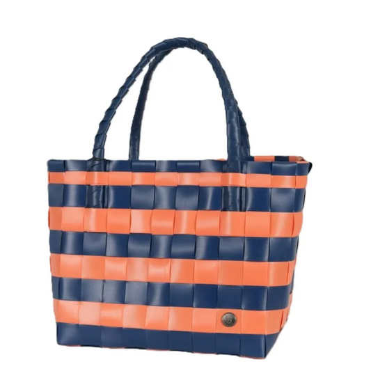 Navy Blue and Orange Tailgate Tote