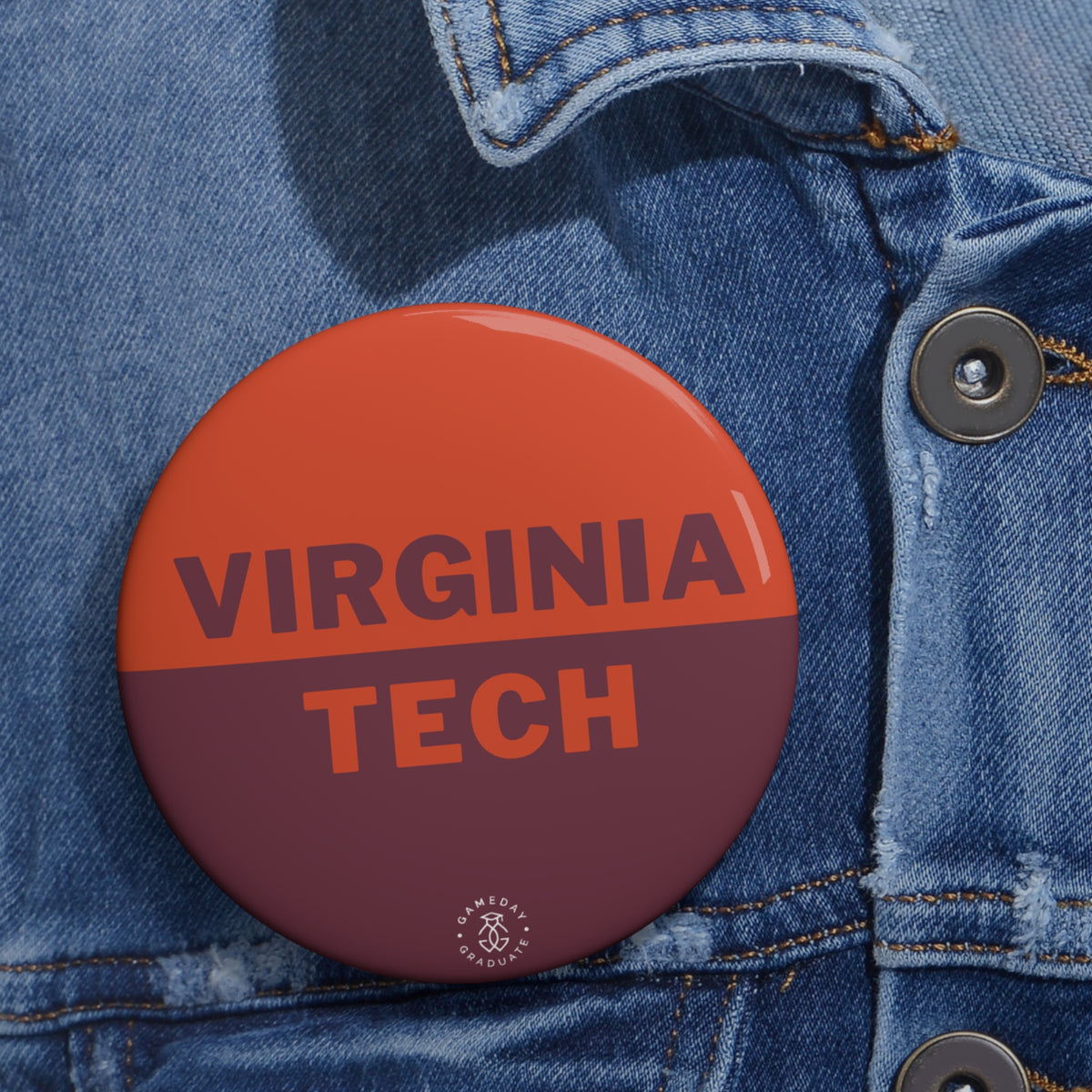Virginia Tech Envelope Virginia Tech Button – Gameday Graduate
