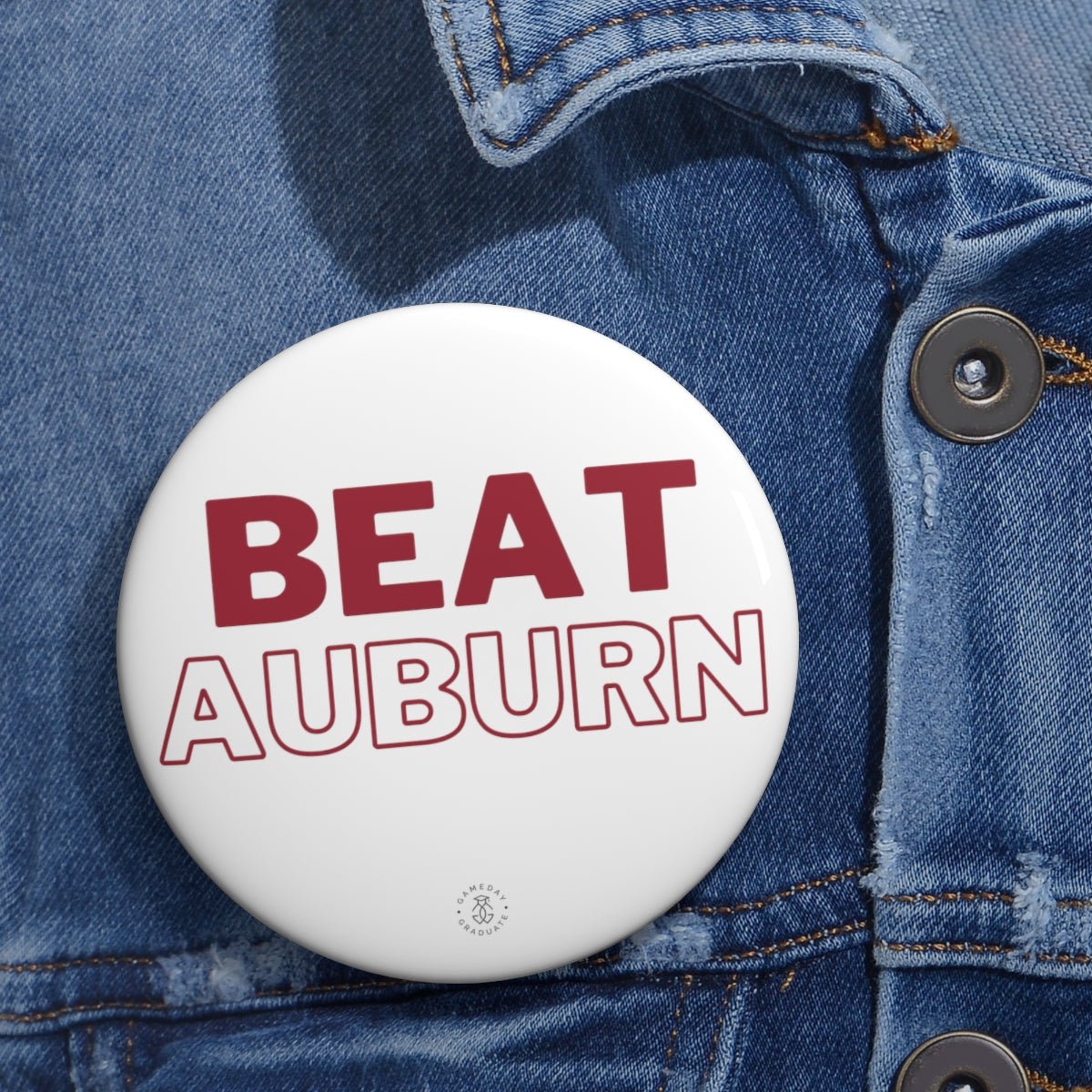Alabama Beat Auburn Button