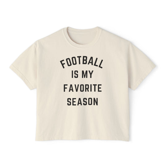 Football Is My Favorite Season Crop Tee