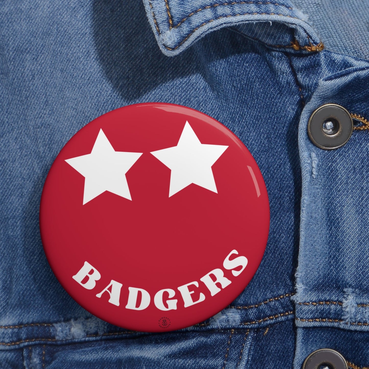Badgers Stars Button