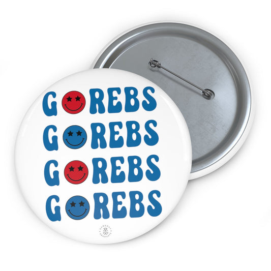 Ole Miss Go Rebs Button