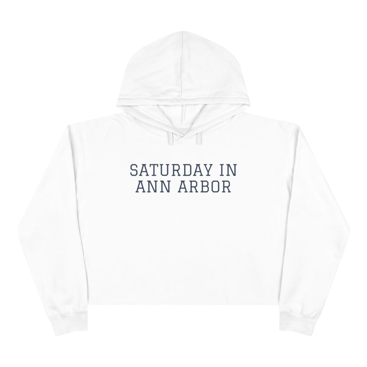 Saturday in Ann Arbor - Crop Hoodie - M