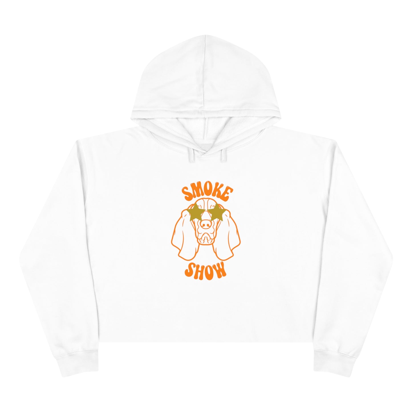 Smoke Show (gold eyes) crop hoodie