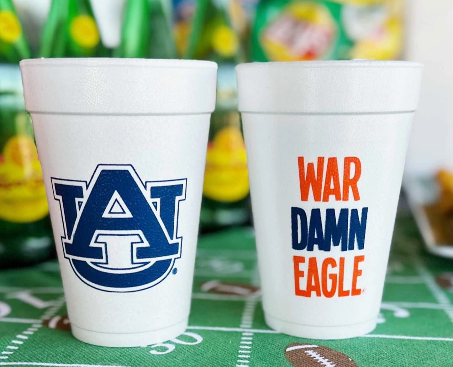 Auburn War Eagle Styrofoam Cups - Pack of 10