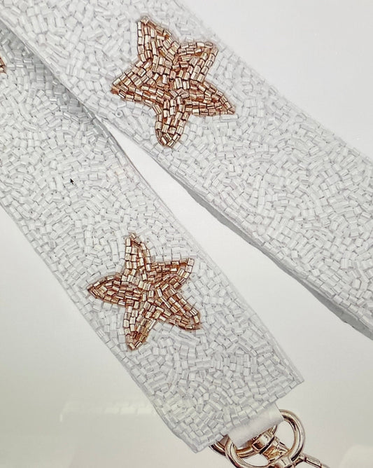 White and Gold Star Strap (Strap Only)