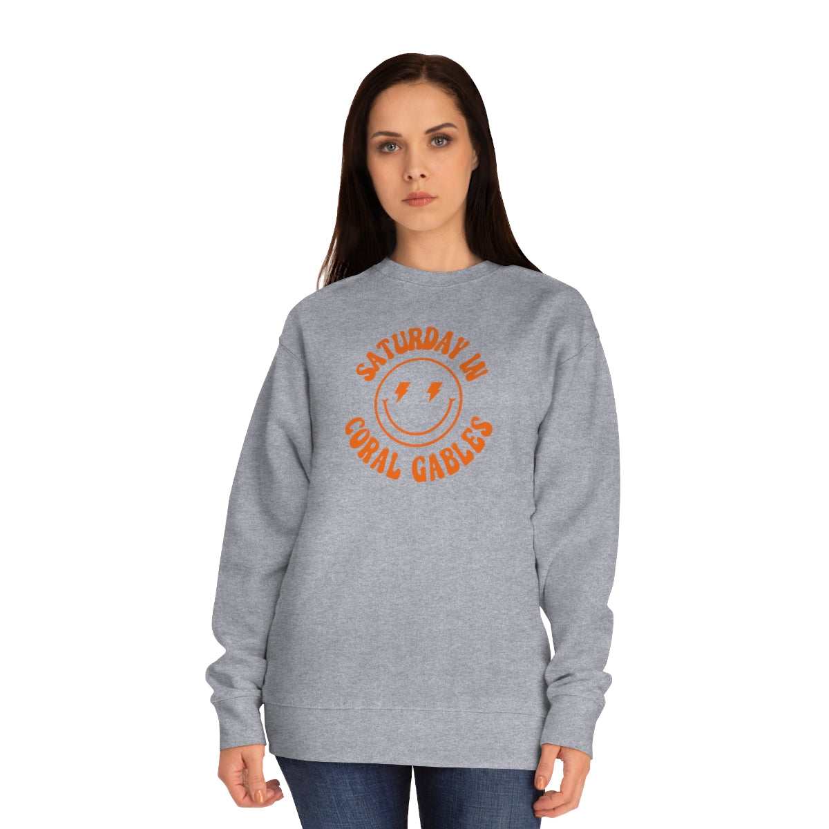 Smiley Coral Crew Sweatshirt - GG - CH