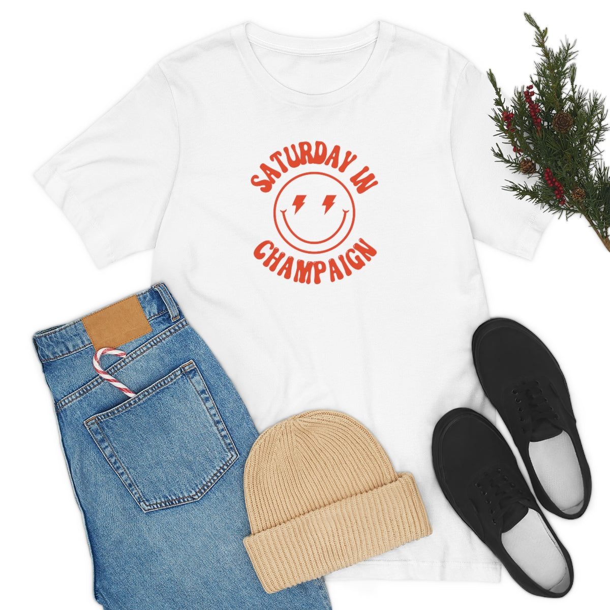Smiley Champaign Short Sleeve Tee - GG