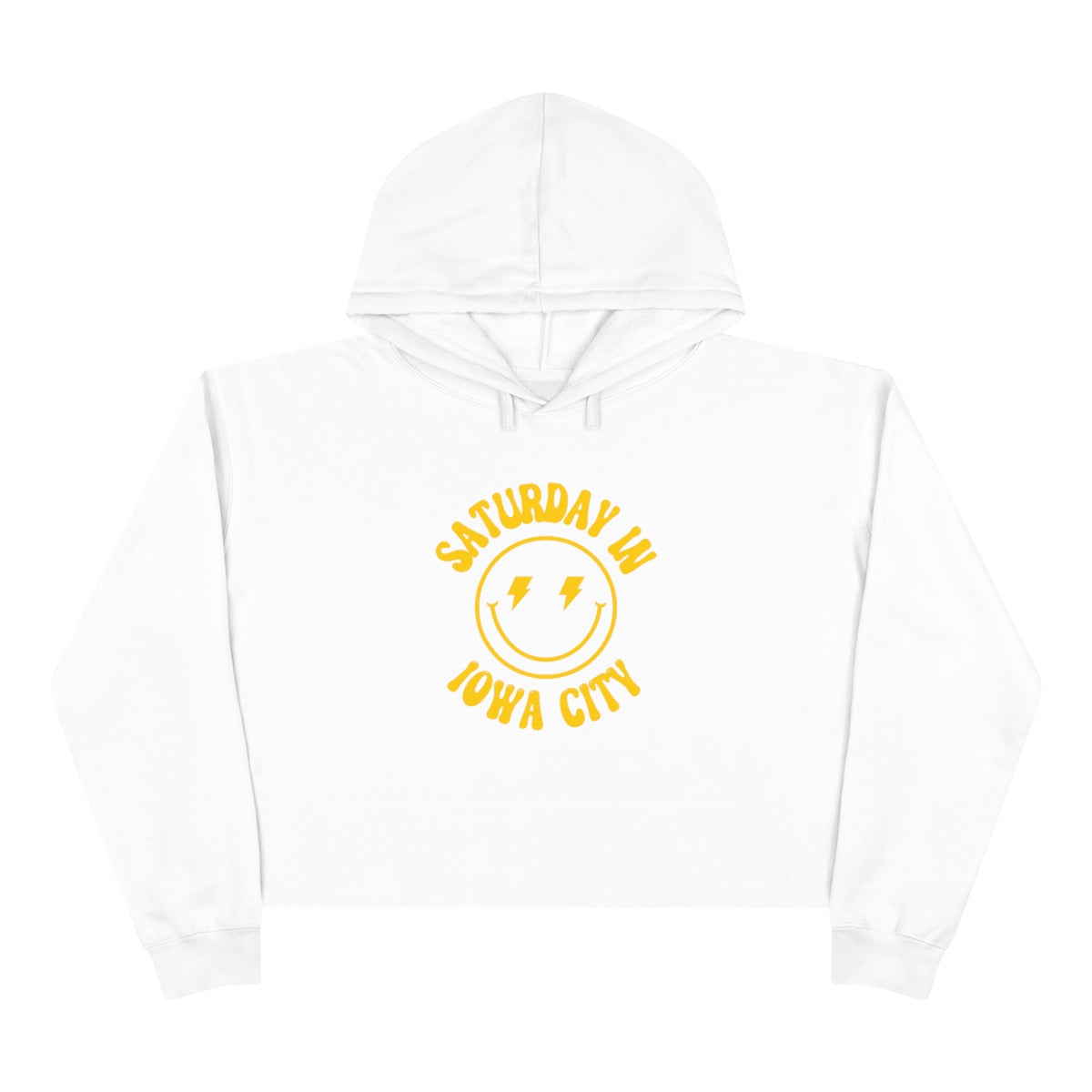 Smiley Iowa City Crop Hoodie - GG