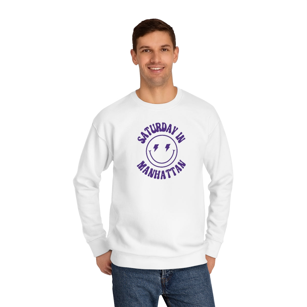 Smiley Manhattan Crew Sweatshirt - GG - CH