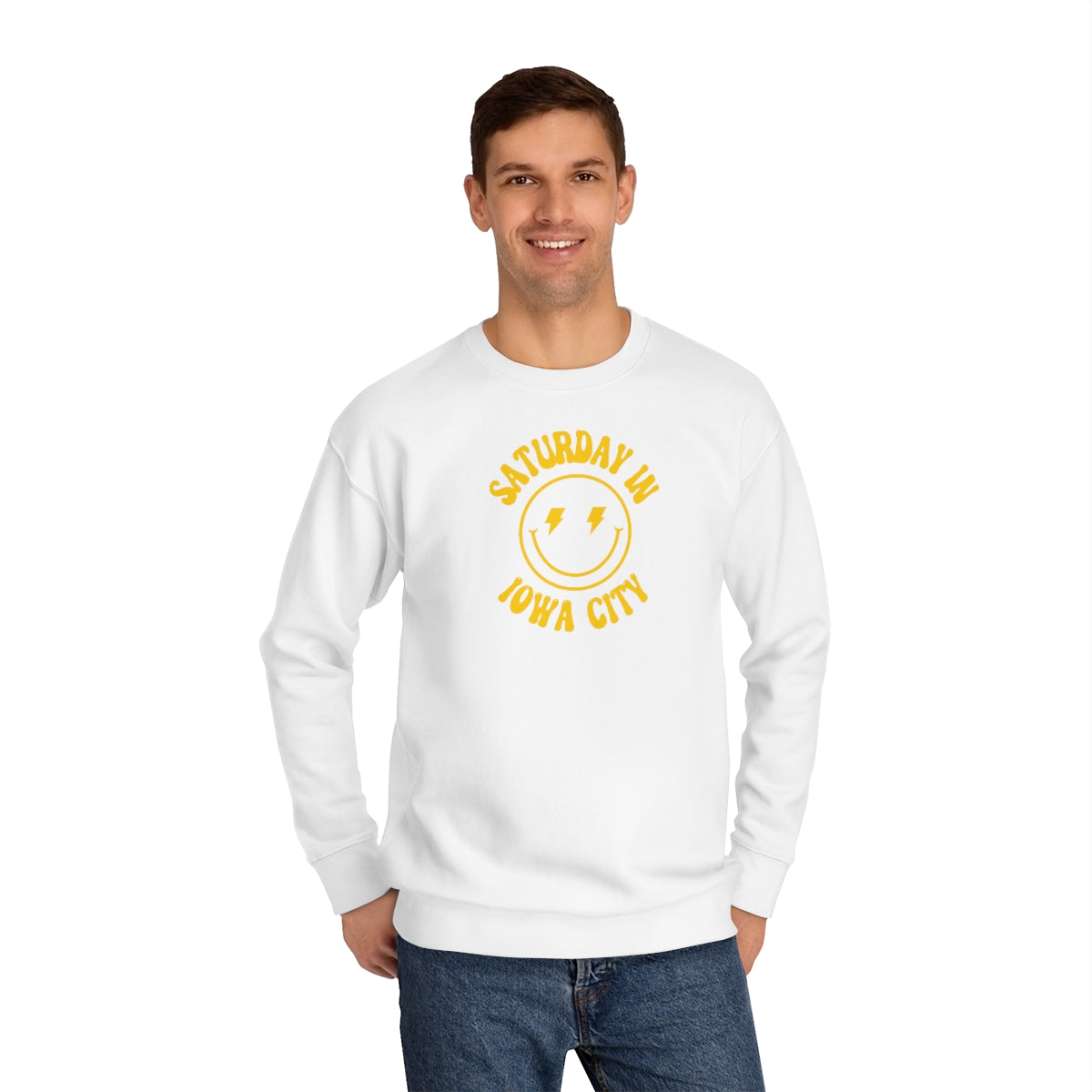 Smiley Iowa City Crew Sweatshirt - GG - CH