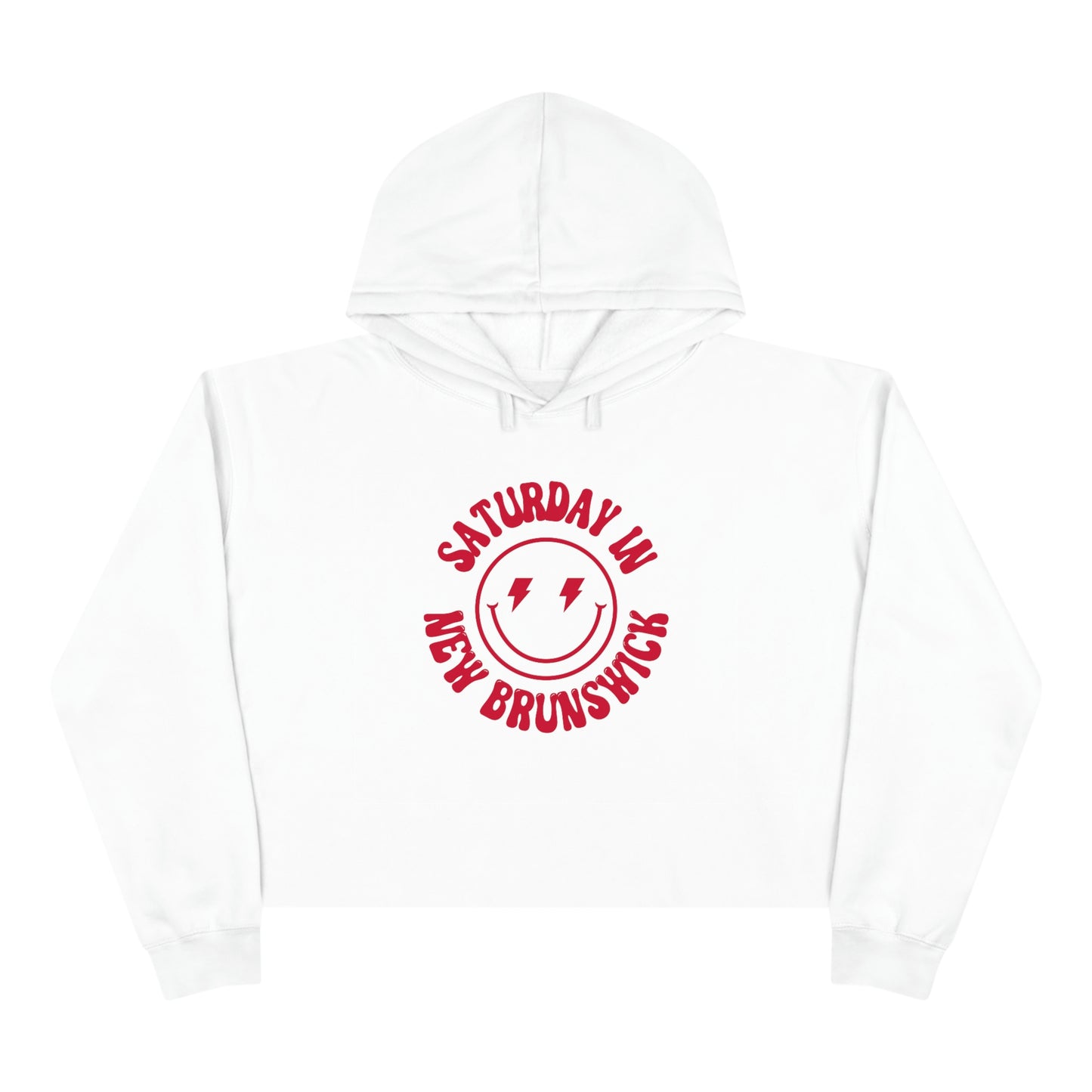 Smiley Rutgers Crop Hoodie - GG