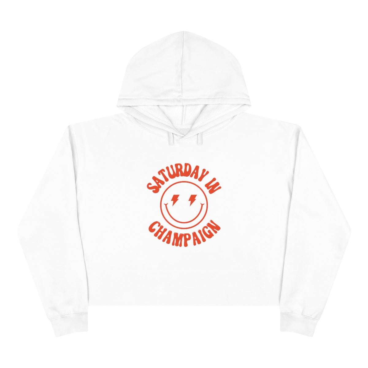 Smiley Champaign Crop Hoodie - GG