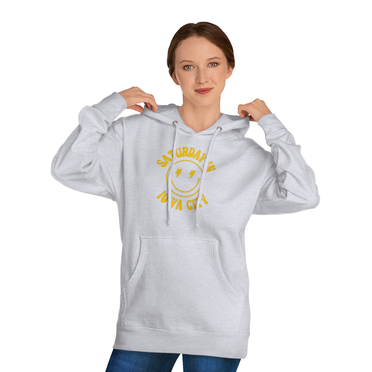 Smiley Iowa City Hooded Sweatshirt - GG - ITC