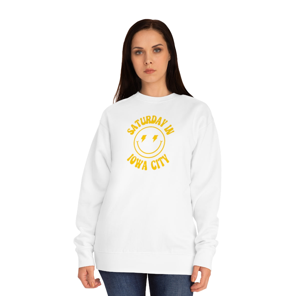 Smiley Iowa City Crew Sweatshirt - GG - CH