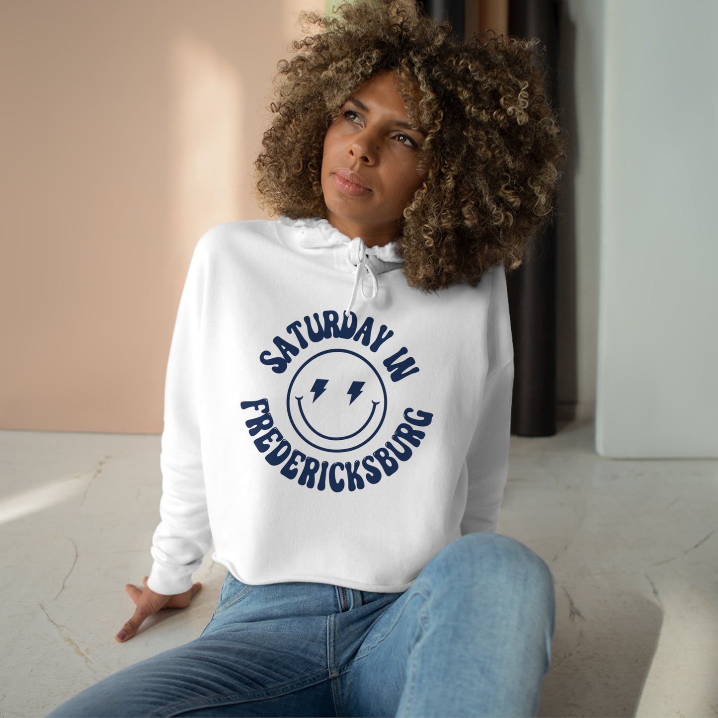 Smiley Mary Washington Crop Hoodie