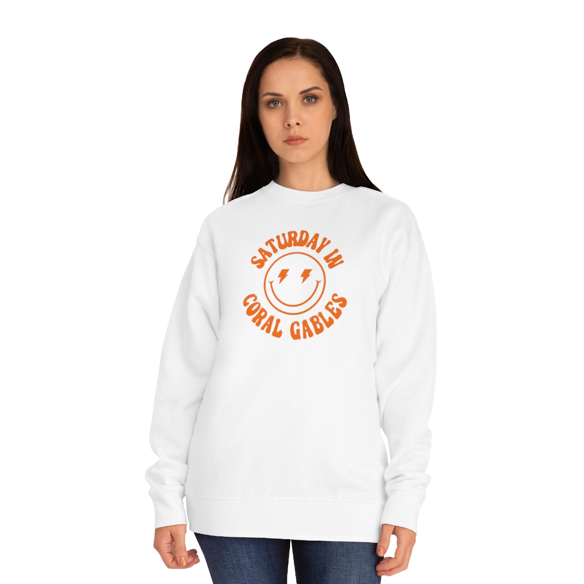 Smiley Coral Crew Sweatshirt - GG - CH