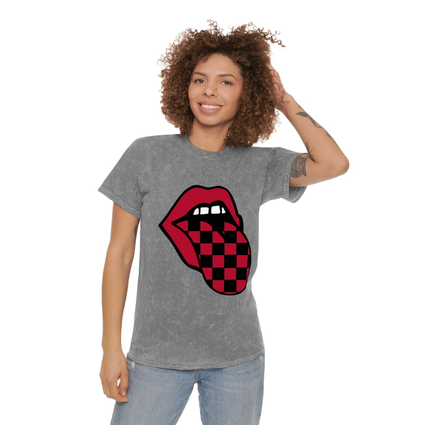 Red/Black Retro Tongue Tee - Medium - GG