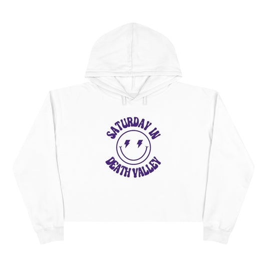 Smiley Death Valley Crop Hoodie