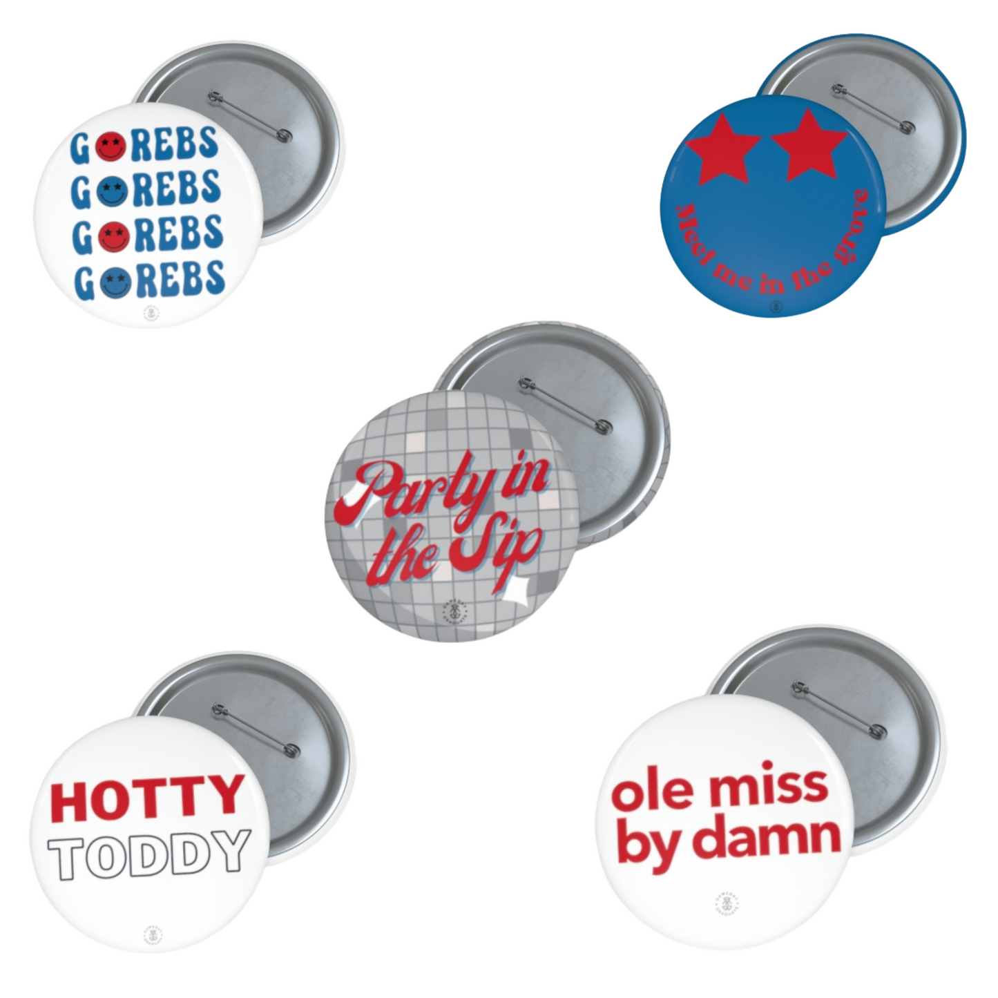 Ole Miss Gameday Button Set – Gameday Graduate